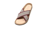 Women's Beige Cross Knit Bow Sandal