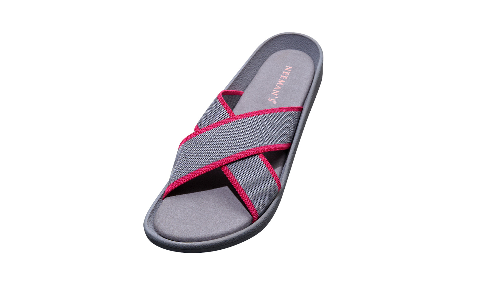 Women's Grey Cross Knit Bow Sandal