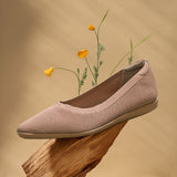 Women's Beige Pointed Ease Ballerinas