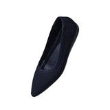 Women's Black Pointed Ease Ballerinas