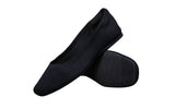 Women's Black Plush Square Flats