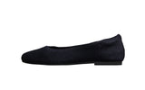 Women's Black Plush Square Flats