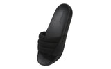 Women's Black and Black Squooshy Slides