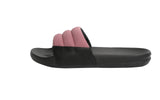 Women's Pink and Black Squooshy Slides
