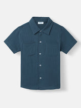 Boys Blue Casual Shirt and Shorts Set