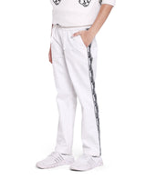 Boys White Casual Regular Fit Solid Trouser