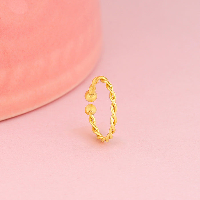 Women's Golden Twisted Nose Ring