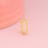 Women's Golden Twisted Nose Ring