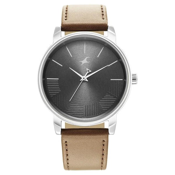 Men's Casual Grey Round Dial Watch - NR3291SL01