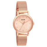 Women's Trndz Rose Gold Copper Round Dial Watch - NR8174WM02