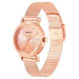 Women's Trndz Rose Gold Copper Round Dial Watch - NR8174WM02
