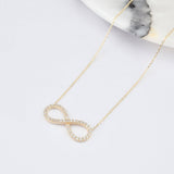 Women's Infinity Love Golden Crystal Necklace