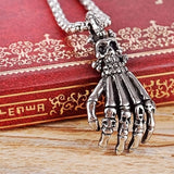 Women's Silver Bone-jangle Necklace