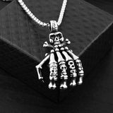 Women's Silver Bone-jangle Necklace