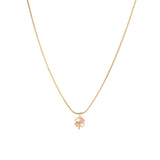 Women's Pink and White Clover Gold Necklace