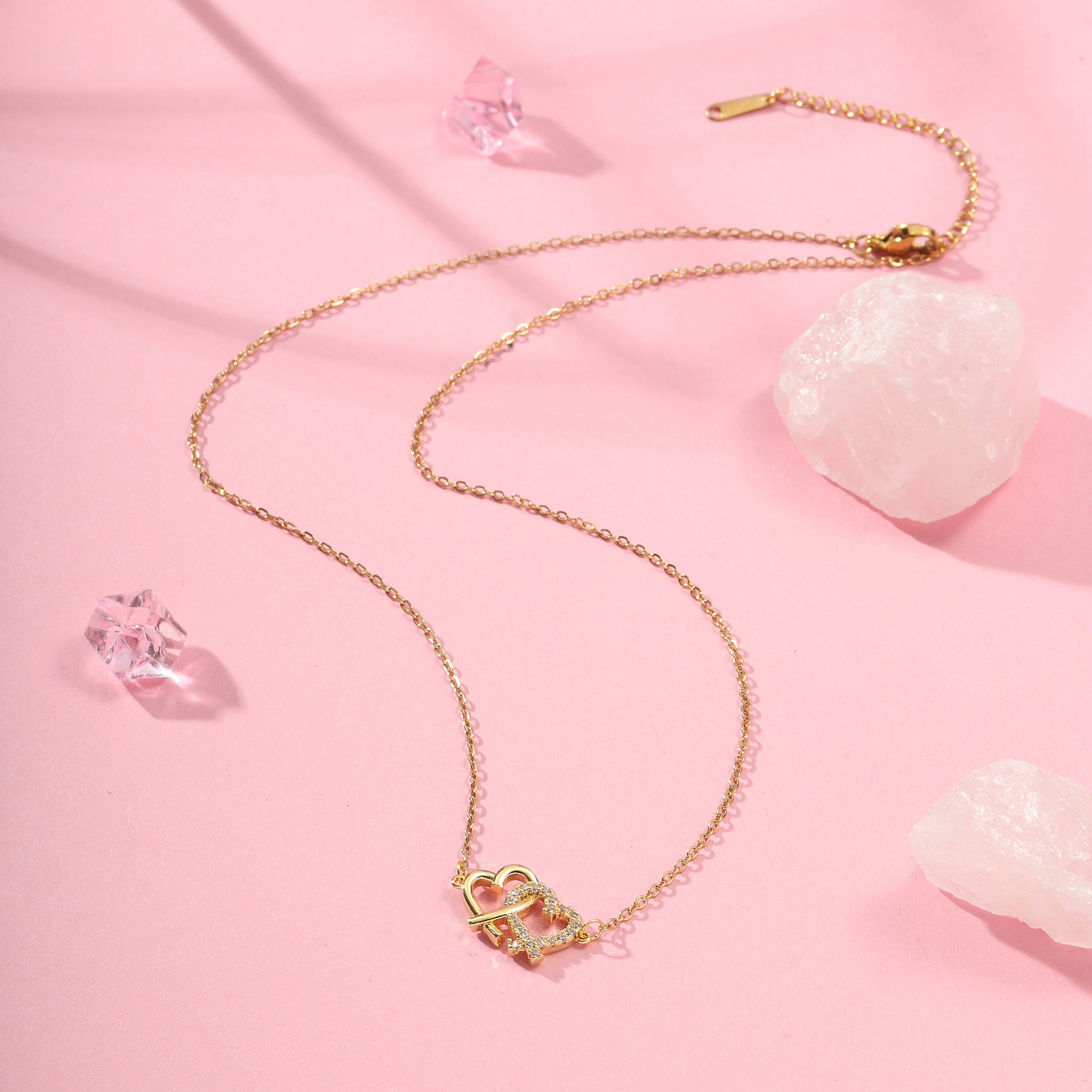 Women's Linked Hearts Necklace