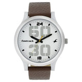 Men's Sporty White Round Dial Watch - NS38051SL06