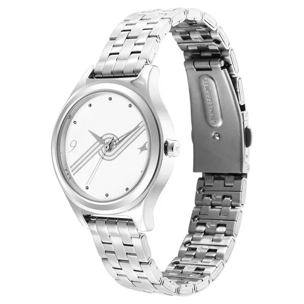 Women's Casual Silver Round Dial Watch - NS6152SM07
