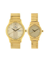 Unisex Pair Bandhan Champagne Round Dial Couple Watch - NT15802490YM05