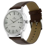 Men's Classique Silver White Round Dial Watch - NT1584SL03