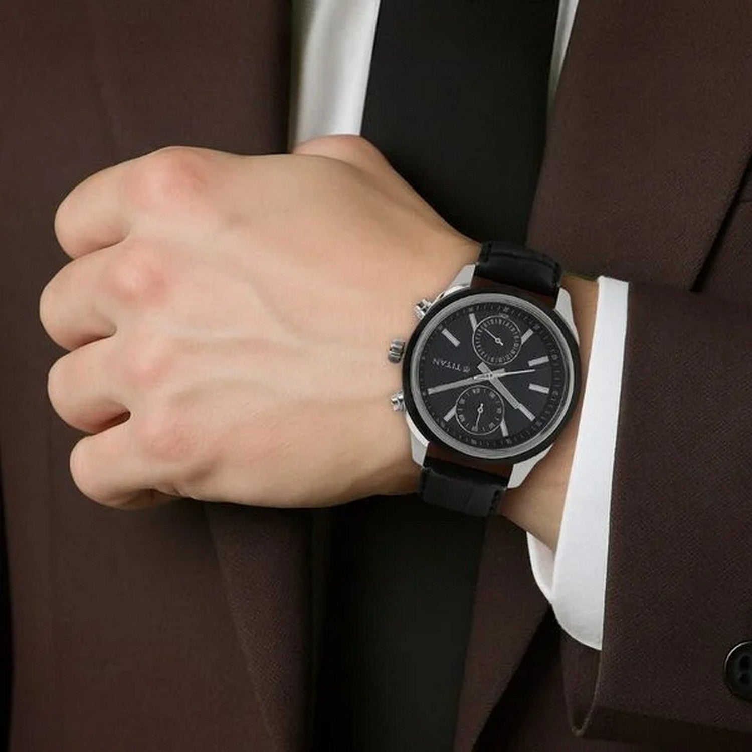 Men's Classique Blue Round Dial Watch - NT1733KL01