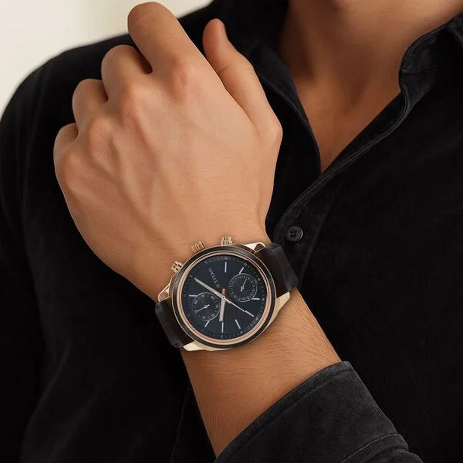 Men's Classique Blue Round Dial Watch - NT1733KL03