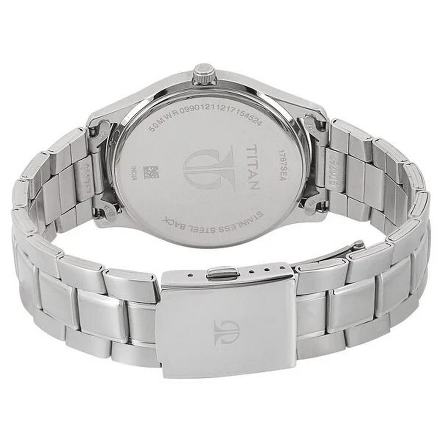 Men's Classique White Round Dial Watch - NT1767SM01