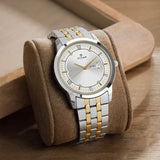 Men's Karishma Silver White Round Dial Watch - NT1774BM01