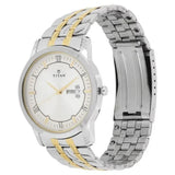 Men's Karishma Silver White Round Dial Watch - NT1774BM01