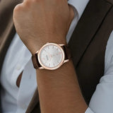 Men's Karishma Silver White Round Dial Watch - NT1824WL02