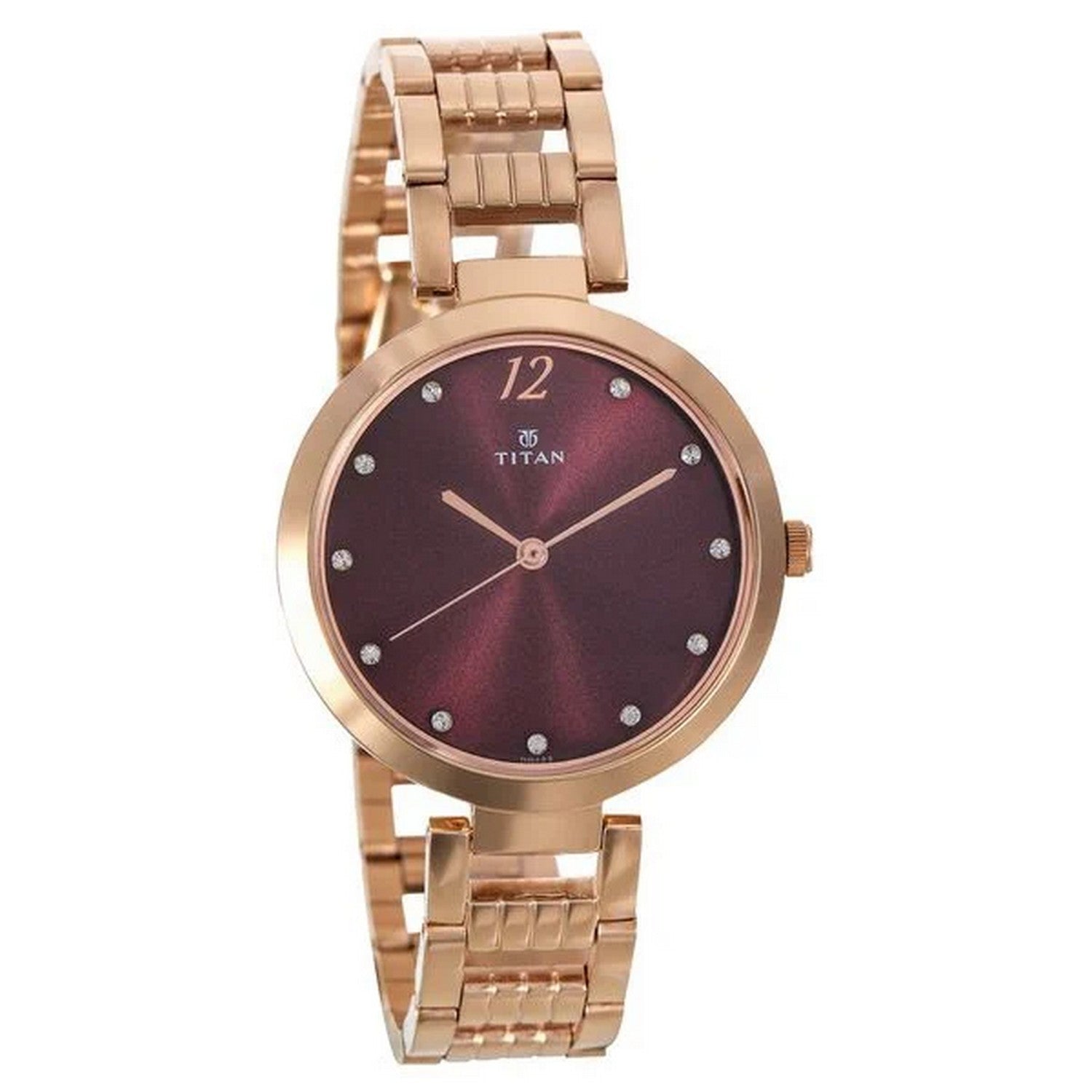 Women's Purple Purple Round Dial Watch - NT2480WM02