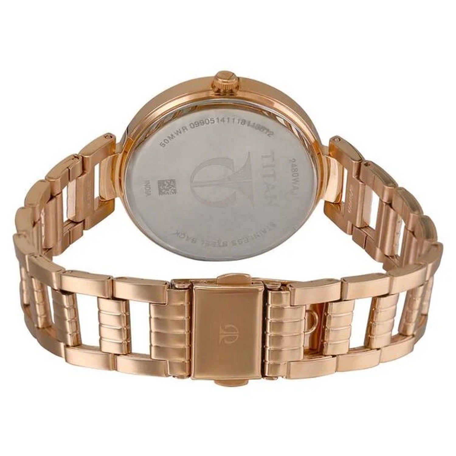 Women's Purple Round Dial Watch - NT2480WM03