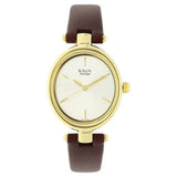 Women's Beige Oval Dial Watch - NT2579YL01