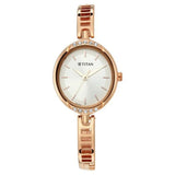 Women's Karishma Silver White Oval Dial Watch - NT2637WM01