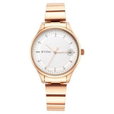 Women's Workwear Silver White Round Dial Watch - NT2649WM01