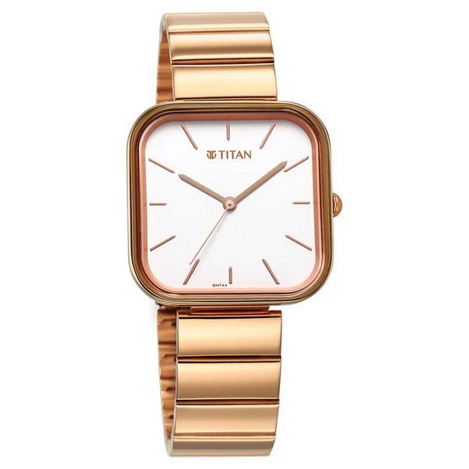 Women's Purple White Square Dial Watch - NT2715WM01F