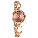 Women's Rose Gold Copper Round Dial Watch - NT2725WM01