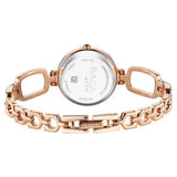 Women's Rose Gold Copper Round Dial Watch - NT2725WM01
