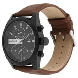 Men's Casual Black Round Dial Watch - NT3165NL01