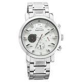 Men's Sporty White Round Dial Watch - NT3227SM02