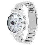 Men's Sporty White Round Dial Watch - NT3227SM02