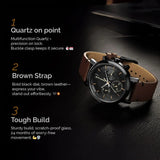 Men's Fashion Black Round Dial Watch - NT3287NL01