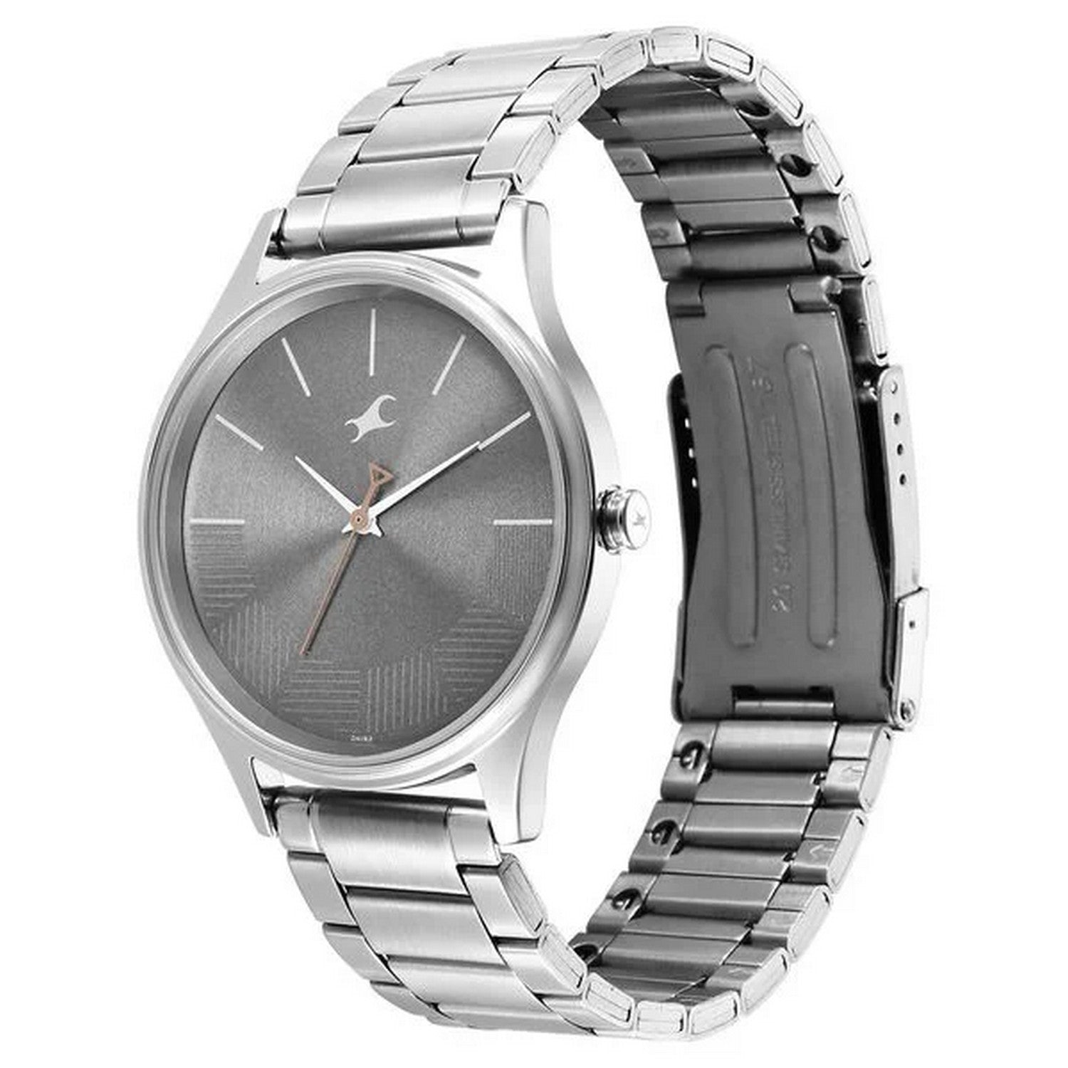 Men's Casual Grey Round Dial Watch - NT3291SM01