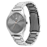 Men's Casual Grey Round Dial Watch - NT3291SM01