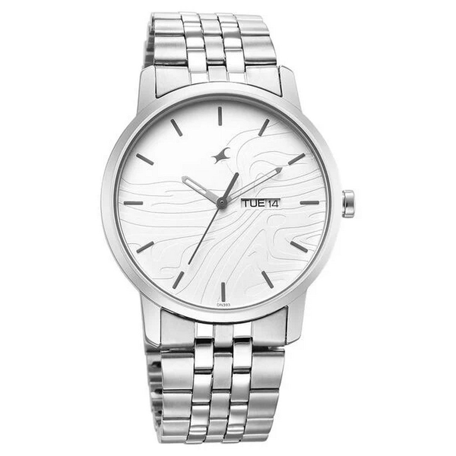 Men's Fashion Silver Round Dial Watch - NT3295SM01