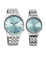 Unisex Mix Matched Blue Round Dial Couple Watch - NT33056296SM02