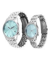 Unisex Mix Matched Blue Round Dial Couple Watch - NT33056296SM02