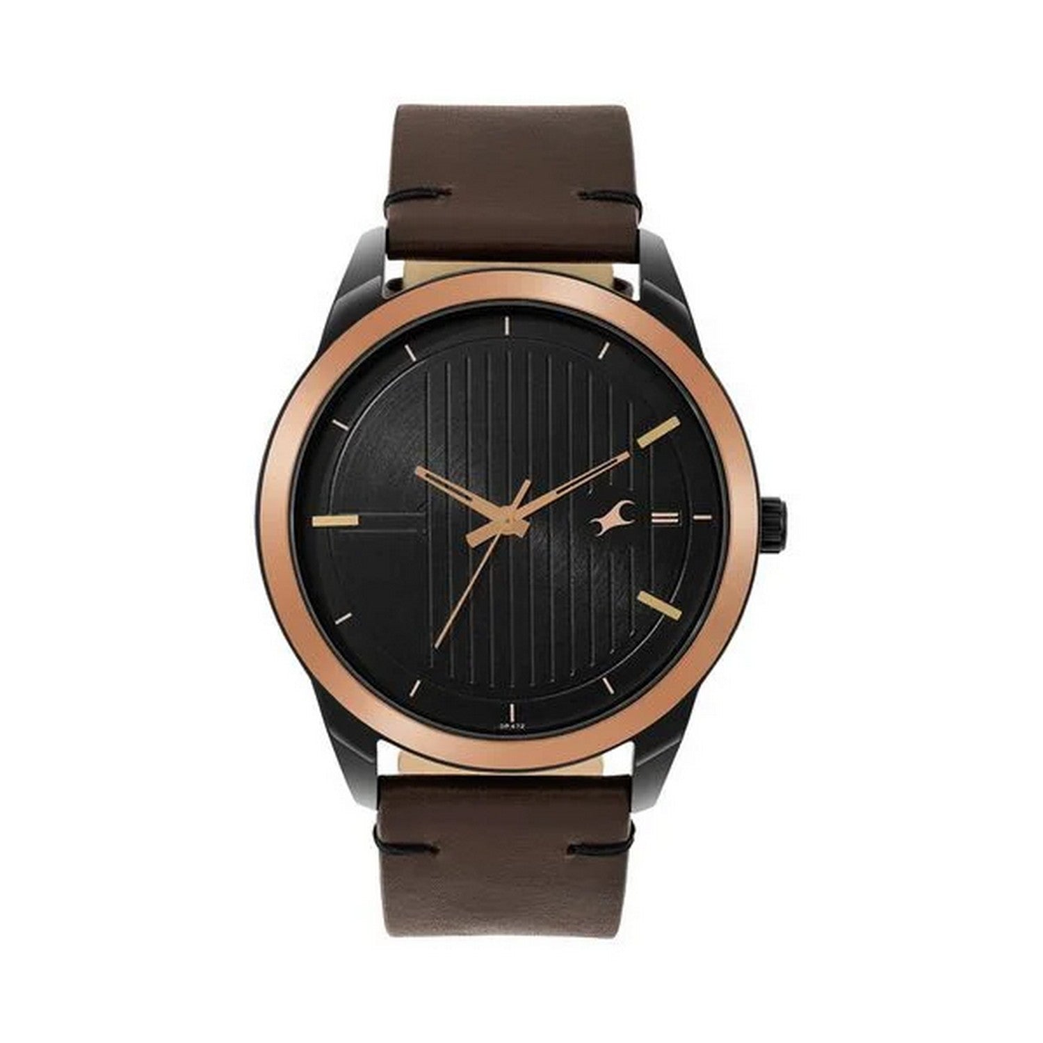 Men's Casual Black Round Dial Watch - NT3308KL01