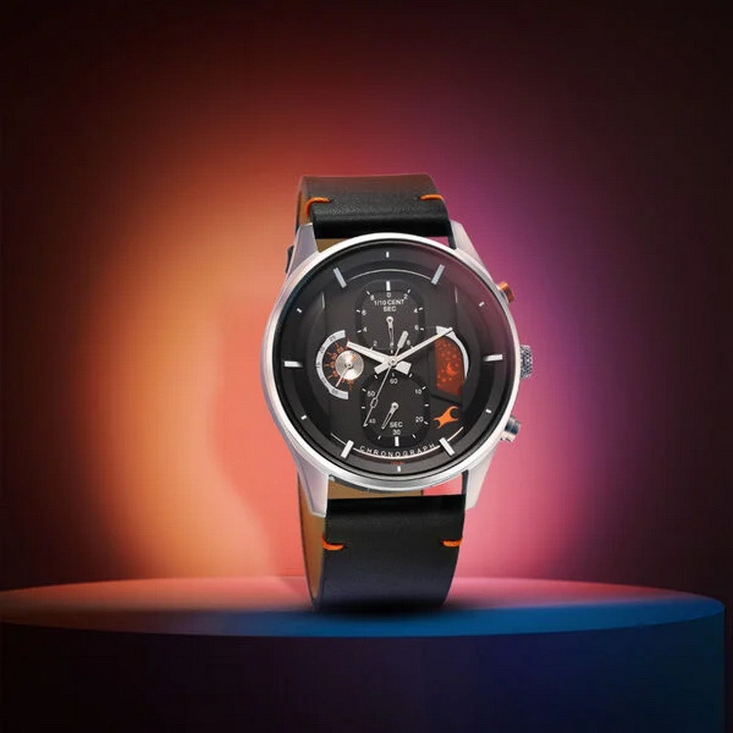 Men's Fashion Black Round Dial Watch - NT3315KL01