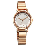 Women's Fashion Silver Round Dial Watch - NT6221WM02F